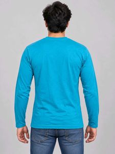 Men's Blue Graphic Long Sleeve T-Shirt