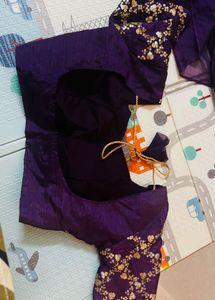 Stunning Purple Ruffled Saree