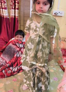 olive green girl ethnic. set