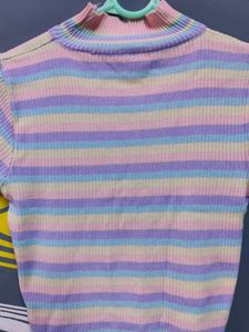 Turtle Neck Multicolor Top