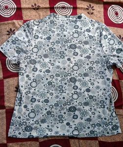 Floral Print Mandarin Neck Top