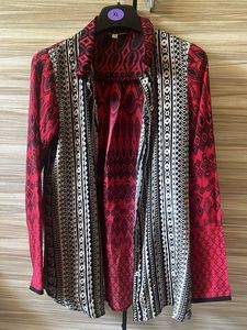 Boho Print Button-Up Shirt Global Desi