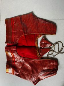 Elegant Red Silk Saree with blouse