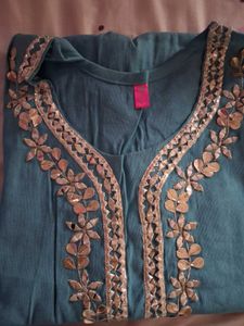mint green kurta set with Dupatta