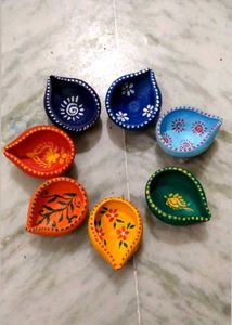 Hand-Painted Designer Clay Diyas 🪔