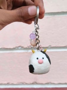 Cute Cow Keychain