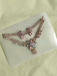 Rose Gold Necklace and Earring Set