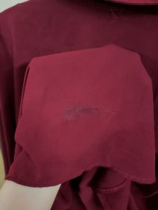 Maroon Peplum Top