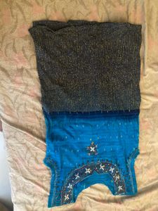 Stylish Blue &amp; Black Kurta
