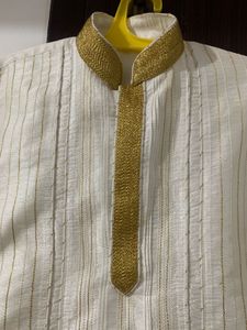 Exquisite Cream and Gold Dupion Silk-Blend boys