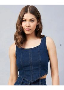 Stylish Denim Corset Top