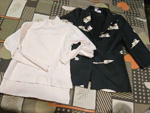 Unique Patterned Blazer and top set winter