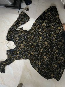 Elegant Black Floral Maxi Dress