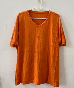 V-Neck Orange T-Shirt