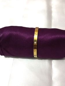 Golden Handcuffs With Ad Stone