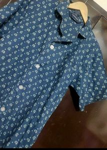 Navy Blue Half Sleeves Shirt For 40 Chest