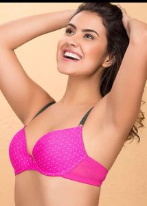 Clovia Padded Underwired Polka PrintLevel -2Push-