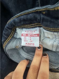 Flared Dark Blue Denim Jeans