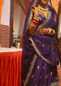 Beautiful Purple Embroidered Saree