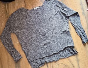Grey Marled Long Sleeve Top