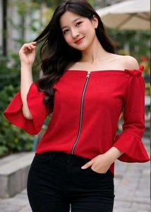 Chic Off-Shoulder Red top