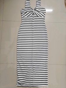Striped Twist Bodycon Dress