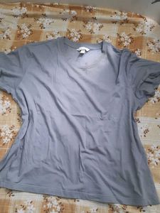 Grey pure cotton T-Shirt