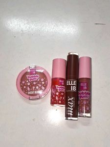 blush lipstick lipgloss