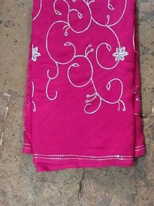 Pink Sequins Embroidered Saree