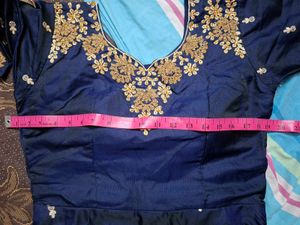 Elegant Navy Blue Anarkali Suit