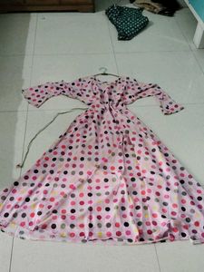 New Colourful Dotted Gown