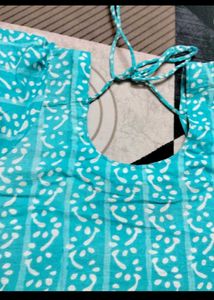 Aqua Blue Printed Kurta