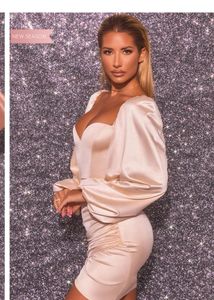 Satin Ruched Bodycon Dress