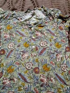 Melange flowered kurta