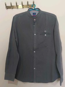 Men's Mandarin Collar Casual Shirt