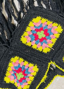 Boho Crochet Fringe Crop Top