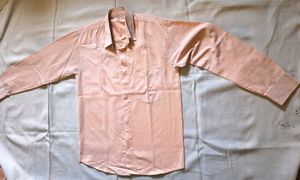 Men's Peach Striped Full Sleeve Shirt
