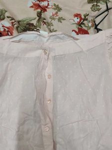 Pink Puff Sleeve Polka Dot Top