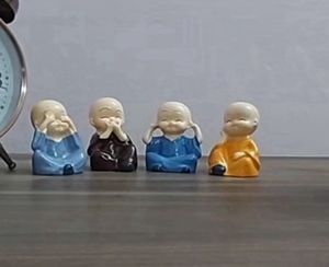 Set Of 4 budha  Monk Statues