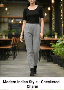 Checkered Casual Trousers