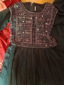 Embellished Teal Kurta Set
