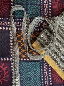 Sparkling Silver Sequin Trim