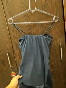 Elegant Blue Corset Top