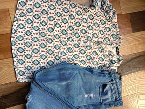 jeans &amp; short kurti combo