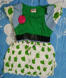 Funky Apple Print One piece Top