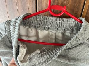 Gray Sweatpants with Heart Detail