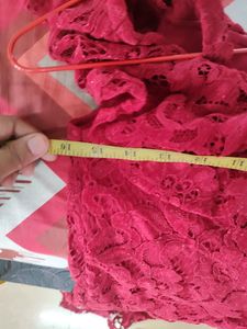 Red Lace Off-Shoulder Dress...