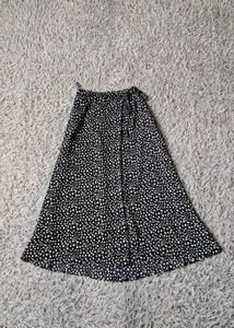 Black & White Polka Dot Midi Skirt