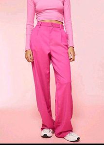 Pink Wide Leg Trousers XS