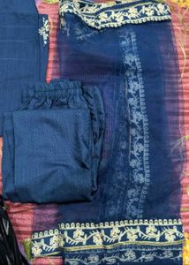 Ocean Blue Kurti Pant Dupatta Sets